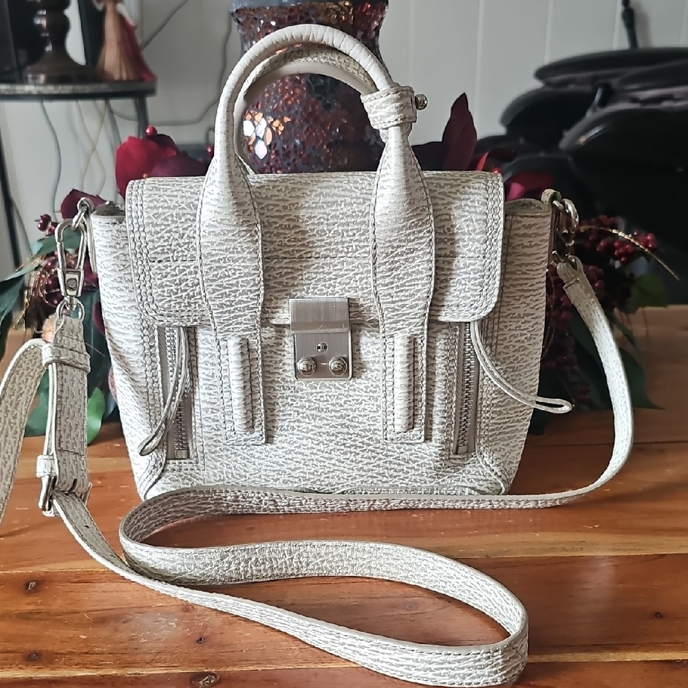 Elegant Phillip Lim 3.1 Textured Genuine Leather Shoulder Handbag Crossbody
